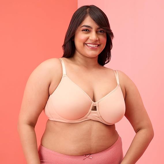 NYKD Casual Cotton Blend Bra for Women Wired, Non-Padded, Full Coverage Fit